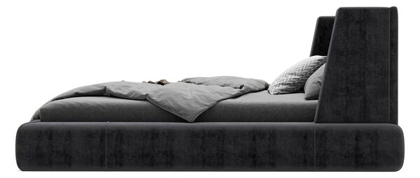 Pat tapițat Rook cu saltea, 140/160/180cm - 140x200