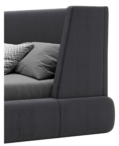 Pat tapițat Rook cu saltea, 140/160/180cm - 140x200
