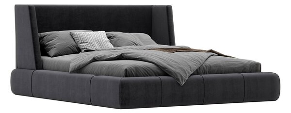 Pat tapițat Rook cu saltea, 140/160/180cm - 140x200