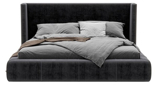 Pat tapițat Rook cu saltea, 140/160/180cm - 140x200