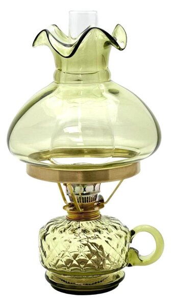 Lampă cu gaz lampant MONIKA 34 cm verde-pădure carouri