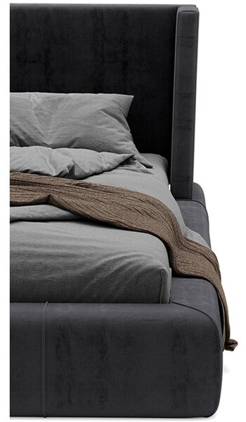 Pat tapițat Rook cu saltea, 140/160/180cm - 140x200