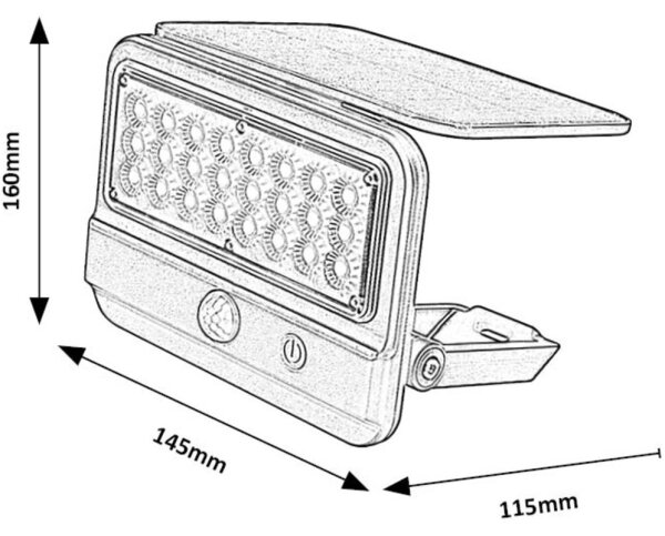 Rabalux 77040 - LED lampă solară de perete FLAXTON LED/7W/3,7V IP54 negru