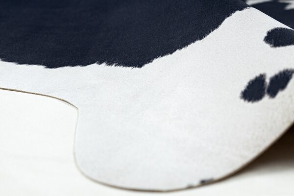 Covor Artificial Cowhide, Vaca G5069-1 alb negru din piele