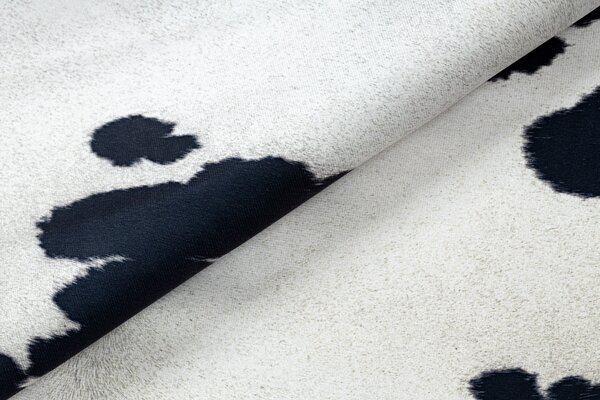 Covor Artificial Cowhide, Vaca G5069-1 alb negru din piele