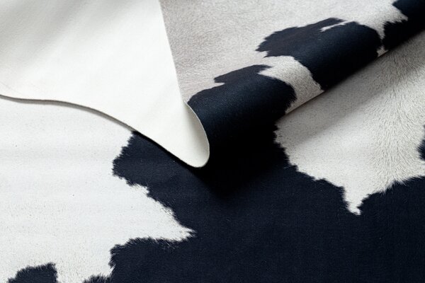Covor Artificial Cowhide, Vaca G5069-1 alb negru din piele