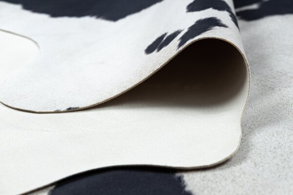 Covor Artificial Cowhide, Vaca G5069-1 alb negru din piele