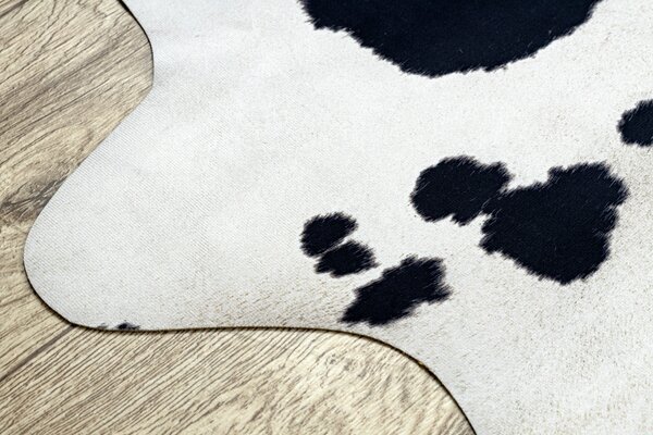 Covor Artificial Cowhide, Vaca G5069-1 alb negru din piele