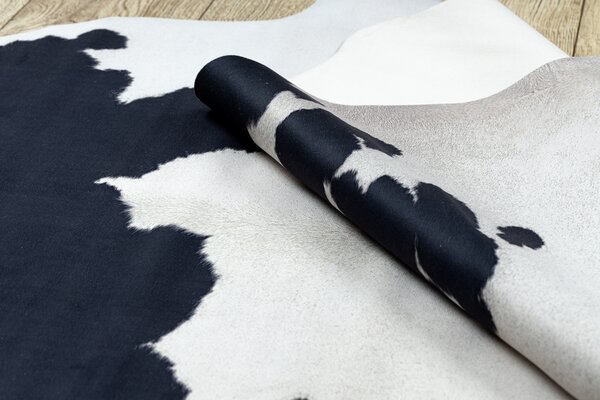Covor Artificial Cowhide, Vaca G5069-1 alb negru din piele