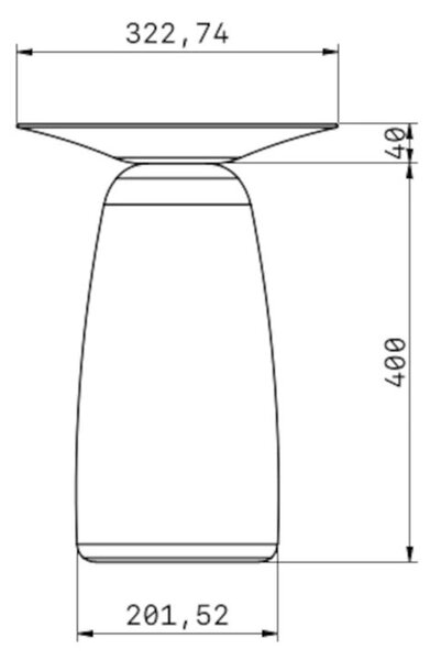 Noptieră lemn masiv Visby 44 cm Ø32 5 cm - Natur