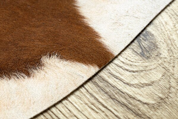 Covor Artificial Cowhide, Vaca G5070-2 maro alb din piele