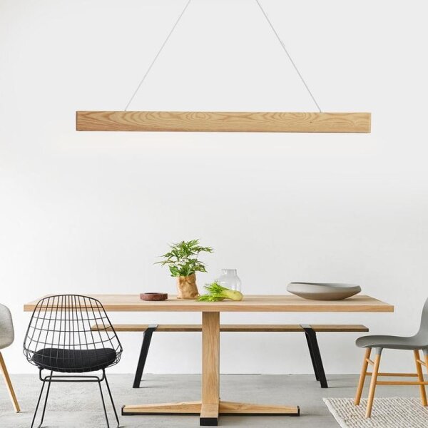 Lustră LED pe cablu LED/22W/230V 4000K 120 cm frasin/lemn masiv