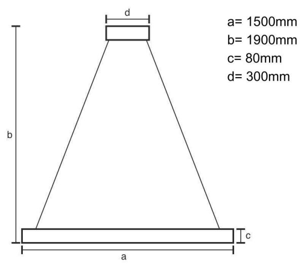 Lustră LED pe cablu LED/26W/230V 4000K 150 cm frasin/lemn masiv