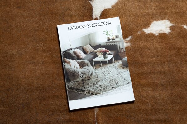 Covor Artificial Cowhide, Vaca G5070-2 maro alb din piele