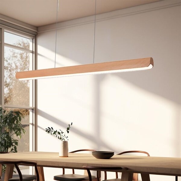 Lustră LED pe cablu LED/22W/230V 4000K 120 cm fag/lemn masiv