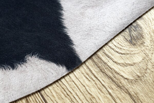 Covor Artificial Cowhide, Vaca G5070-3 negru alb din piele