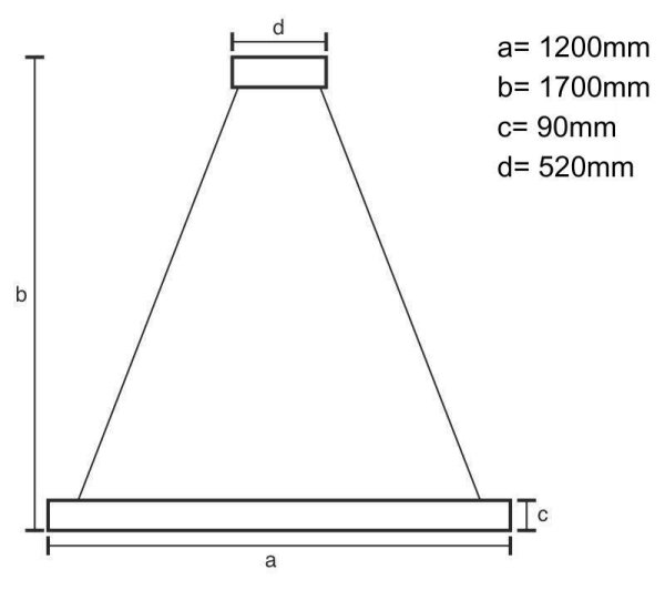 Lustră LED pe cablu LED/22W/230V 4000K 120 cm frasin/lemn masiv
