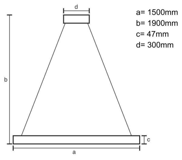 Lustră LED pe cablu LED/26W/230V 4000K 150 cm frasin/lemn masiv