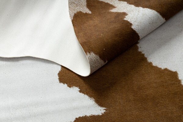 Covor Artificial Cowhide, Vaca G5069-2 alb maro din piele