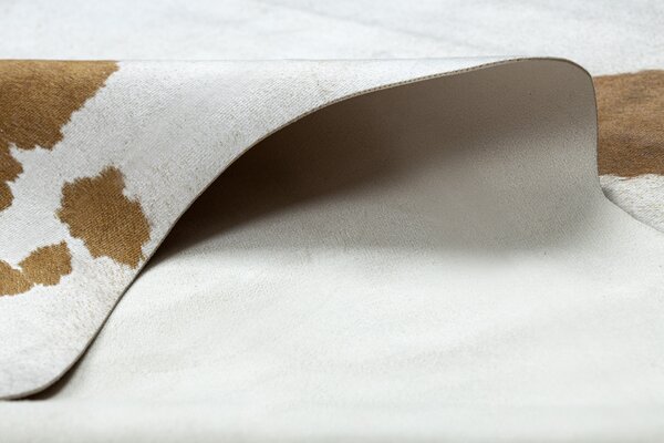 Covor Artificial Cowhide, Vaca G5069-2 alb maro din piele