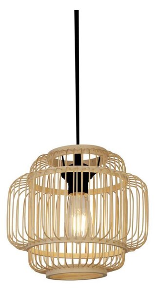 Lustră pe cablu Searchlight 61089CW MADELINE 1xE27/7W/230V d. 29 cm bambus
