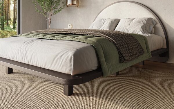 Pat lemn masiv levitant Visby Personalizabil - 120x200, Fara, Alb