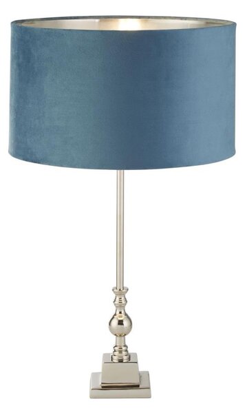 Lampă de masă Searchlight EU81214TE WHITBY 1xE27/60W/230V albastru/crom