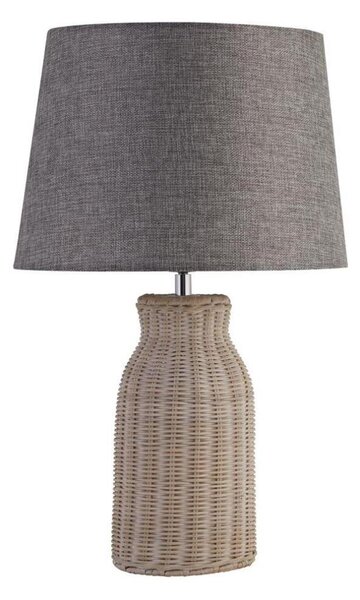 Lampă de masă Searchlight EU60090WH LIDO 1xE14/7W/230V ratan/gri