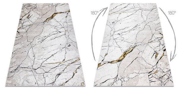 Modern GLOSS covor 529A 53 Marmură, piatră, stilat, glamour fildeş / bej