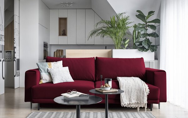 Canapea lemn masiv extensibilă Dalia Personalizabilă, 248 × 95 × 84 cm - velvemat30