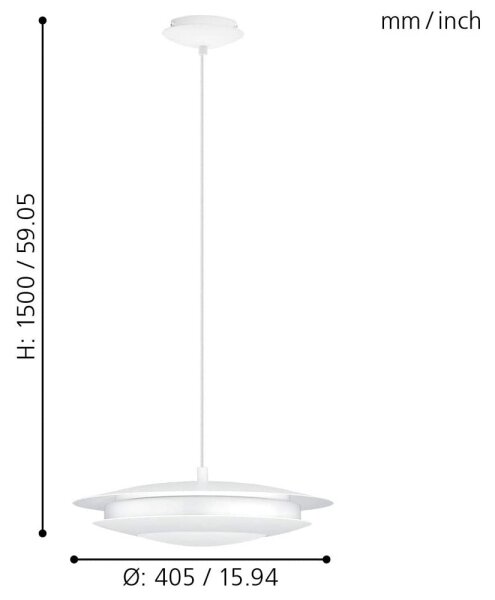 Eglo 98041 - Lustr LED RGB dimabil MONEVA-C pe cablu LED/18W/230V