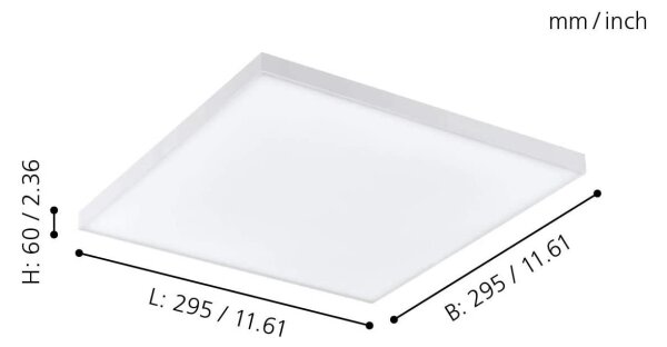 Plafonieră LED RGB dimabilă TURCONA-C LED/15W/230V Eglo 98562 + telecomandă