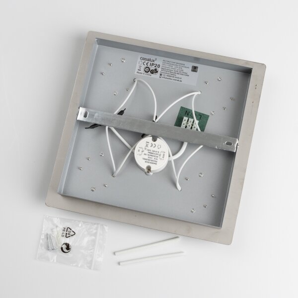 Plafonieră LED 4 x 4W, 230V, crom mat