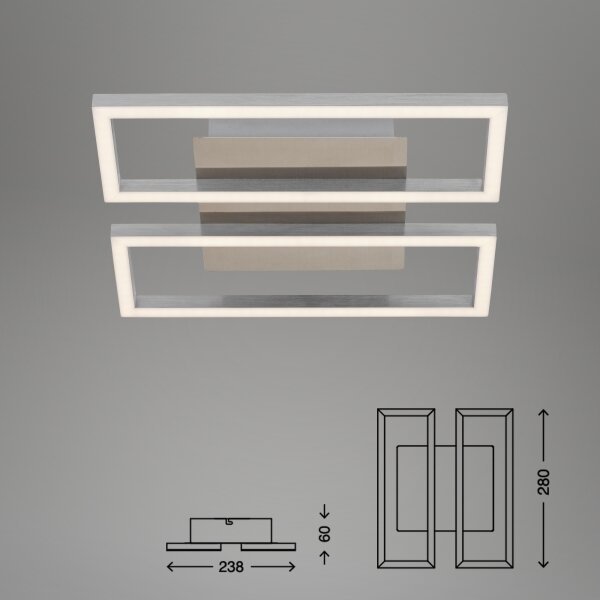 Plafonieră LED dimabilă Briloner 3107-012 FRAME 2xLED/7,25W/230V