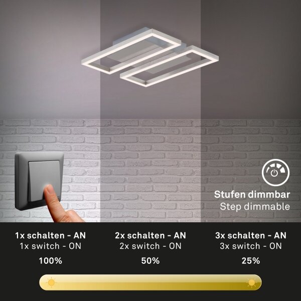 Plafonieră LED dimabilă Briloner 3107-012 FRAME 2xLED/7,25W/230V