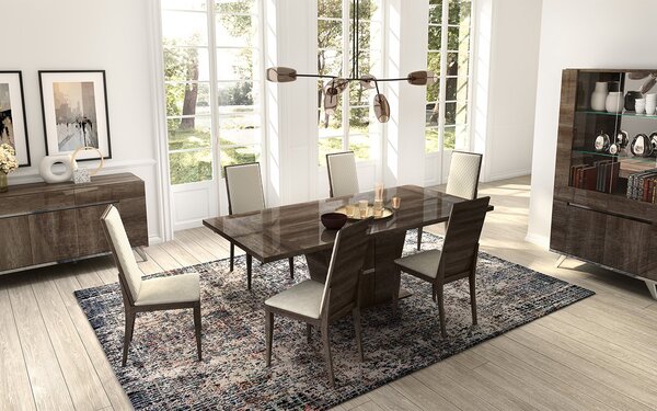 Set lemn masiv masă și scaune Medea - 2 scaune, 160 × 104 cm