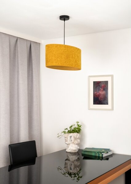 Lustră pe cablu Duolla OVAL 1xE27/15W/230V maro