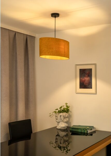 Lustră pe cablu Duolla OVAL 1xE27/15W/230V maro