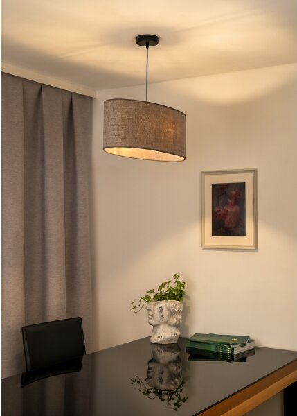 Lustră pe cablu Duolla OVAL 1xE27/15W/230V maro