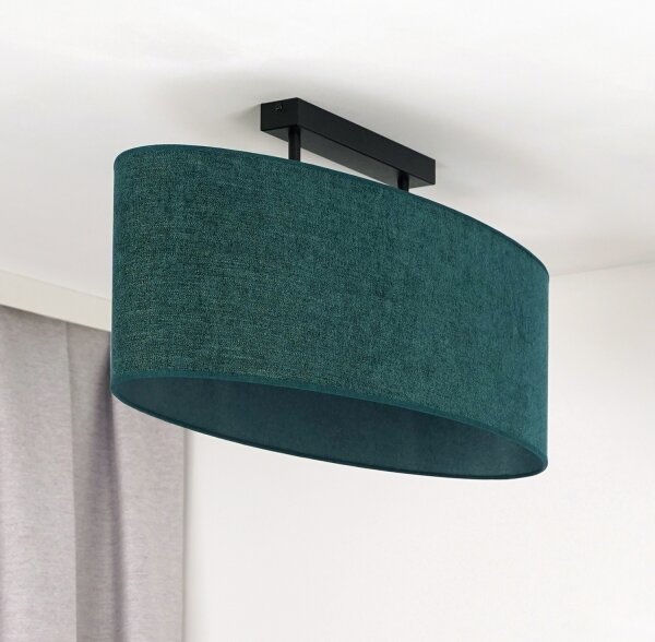 Lustră aplicată Duolla OVAL 2xE27/15W/230V verde