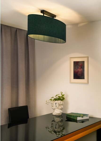 Lustră aplicată Duolla OVAL 2xE27/15W/230V verde