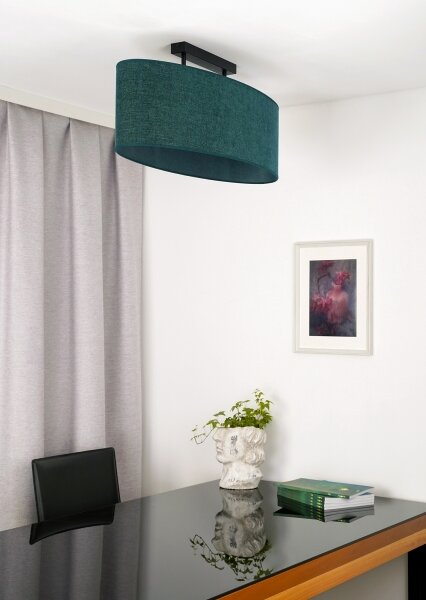 Lustră aplicată Duolla OVAL 2xE27/15W/230V verde