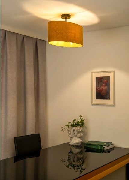 Lustră aplicată Duolla OVAL 1xE27/15W/230V maro