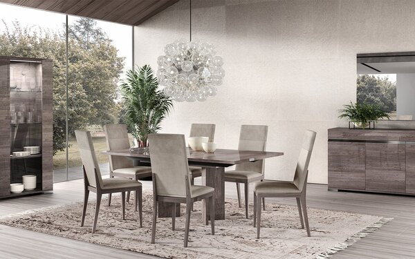 Set lemn masiv masă și scaune Viola - 2 scaune, 180 × 103 × 75 cm + 2 extensii (45 + 45 cm)