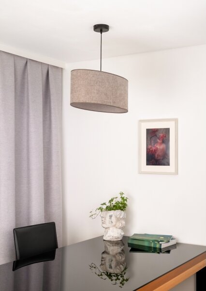 Lustră pe cablu Duolla OVAL 1xE27/15W/230V maro