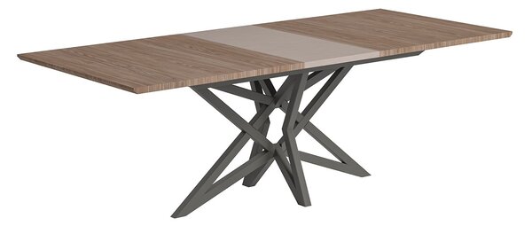 Set lemn masiv masă și scaune Nora - 2 scaune, 180 (+45 +45 cm extensii)
