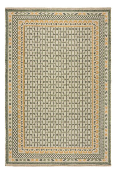 Covor verde din amestec de iută 160x230 cm Mara Jute Border – Flair Rugs