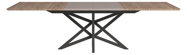 Set lemn masiv masă și scaune Nora - 2 scaune, 180 (+45 +45 cm extensii)