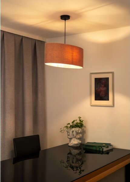 Lustră pe cablu Duolla OVAL 1xE27/15W/230V roz