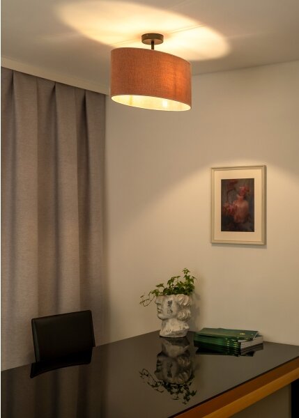 Lustră aplicată Duolla OVAL 1xE27/15W/230V roz